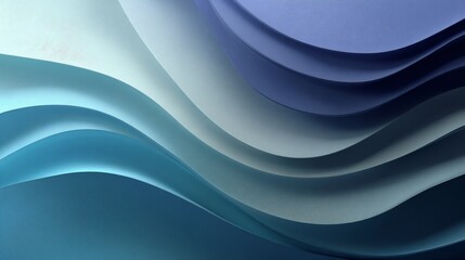 Fototapeta premium Flowing Waves of Blue and Aqua Tones Creating Serenity and Calmness