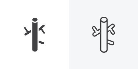 Blood vessel icon. collection of editable stroke line and solid flat styles.