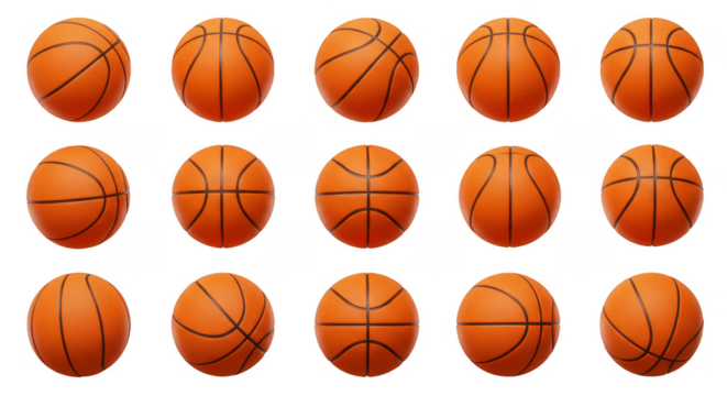 Transparent Background Basketball Balls Texture Sport Pattern Competition