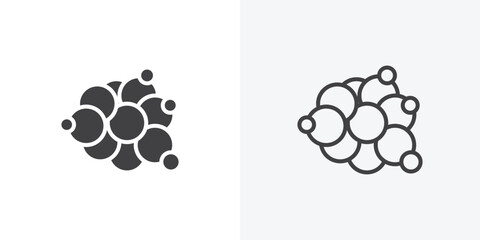 Cancer icon. collection of editable stroke line and solid flat styles.