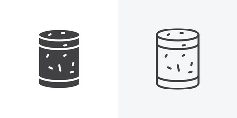 Cork wine icon. collection of editable stroke line and solid flat styles.