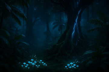 Enchanted Jungle Night Scene