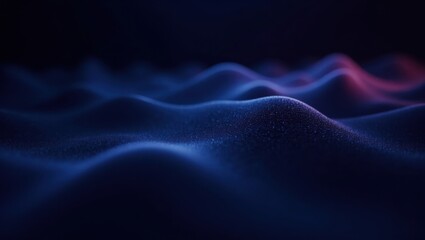Abstract dark blue and purple waves with subtle light creating a smooth and flowing background