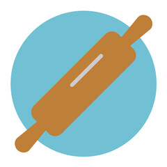 Rolling Pin Vector Design Icon Style