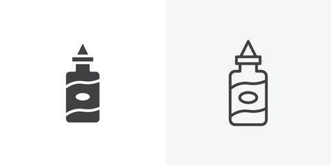 Fototapeta premium Olive oil icon. collection of editable stroke line and solid flat styles.