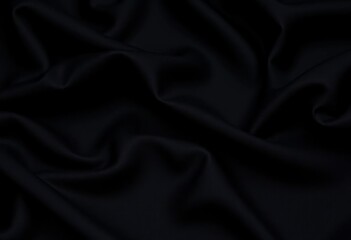 Fototapeta premium Deep black fabric, subtly textured, matte finish, black cloth, black material texture