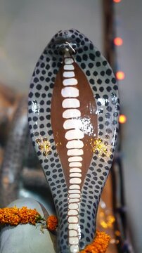 Sacred Nag Devta Statue &ndash; Symbol of Power and Protection