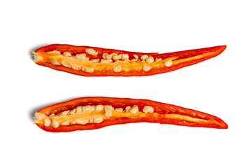 The High resolution photo of fresh red chili peppers for cooking