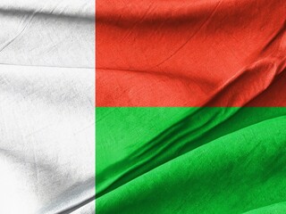 Vibrant Flag of Madagascar Waving High