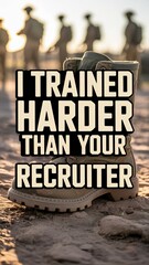 Boot on ground symbolizes dedication and effort of military training in a sandy desert environment during sunset