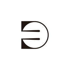 letter d drum abstract simple logo vector