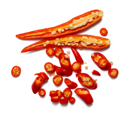 The High resolution photo of fresh red chili peppers for cooking