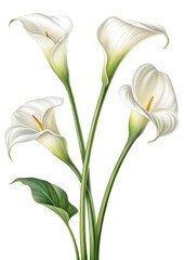 Elegant Calla Lilies Pure White Floral Photography