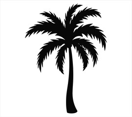 Naklejka premium Palm Tree Vector Illustration Silhouette