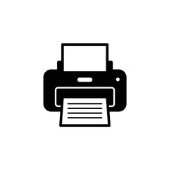 Printer at Work: A sleek, modern printer icon stands isolated against a backdrop, demonstrating the efficiency and essential role it plays in the workflow.