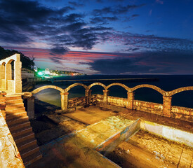 Sea night coast (Bulgaria).