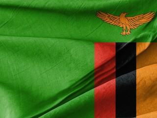 Zambia's National Pride: Vibrant Flag Waving High