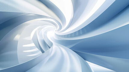 Fototapeta premium Abstract spiral design in soothing blue tones.