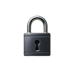 Naklejka premium Secure Access: A close-up studio shot of a classic padlock. A universal symbol for security and privacy, its metallic finish glistens