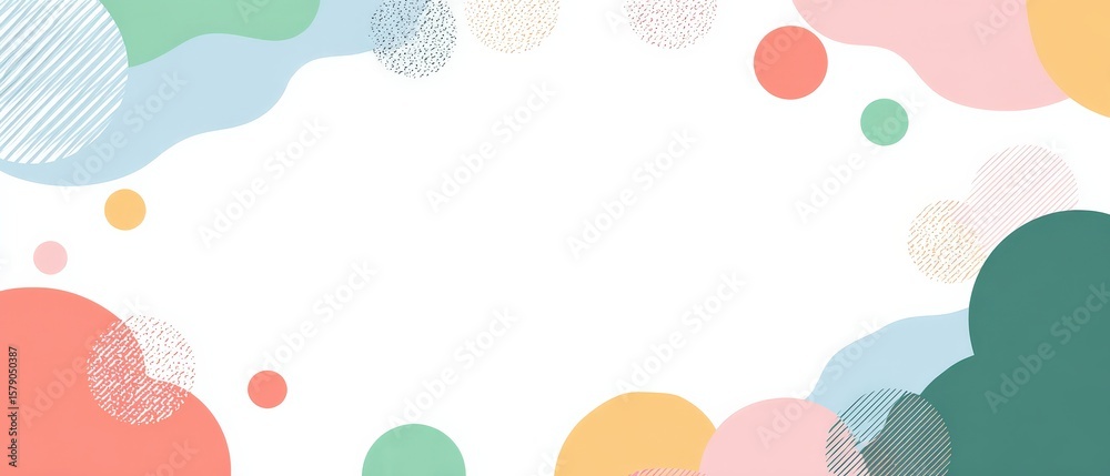 Canvas Prints abstract pastel background with geometric shapes and copy space modern design with circles, lines, a