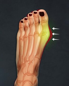 "Hallux Valgus Bunion Animation" &ndash; Targets precise medical terms. "Inflammation on Toes" &ndash; Explains the visual and condition. "Foot Pain Close-Up" &ndash; Adds searchable context for doctors, educators, and