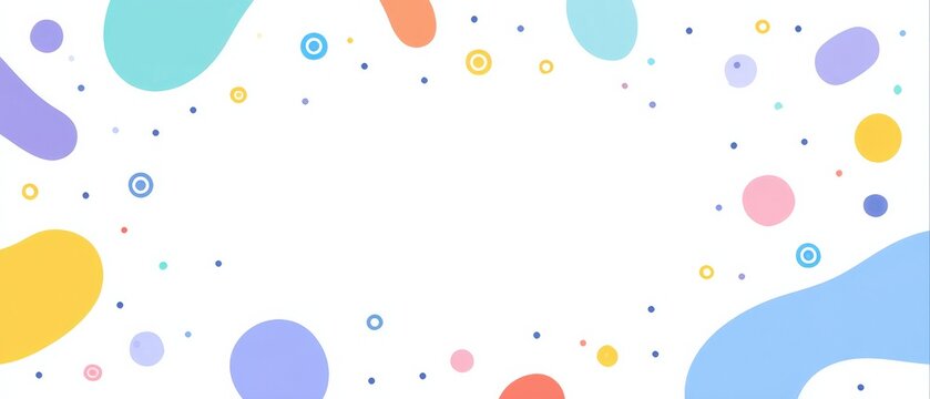 Playful pastel background with abstract shapes and dots for kids design and creative projects Cheerful and vibrant backdrop for childrens content