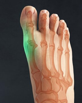 "Hallux Valgus Bunion Animation" &ndash; Targets precise medical terms. "Inflammation on Toes" &ndash; Explains the visual and condition. "Foot Pain Close-Up" &ndash; Adds searchable context for doctors, educators, and