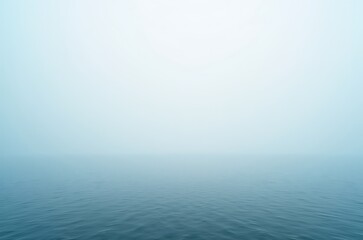 Obraz premium Tranquil Misty Ocean View Calm Blue Water Solitude ai generated