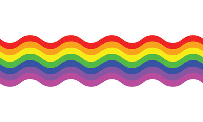 Gay pride movement rainbow banner flag flat vector illustration for apps and websites . Vector Illustration . EPS 10 . 