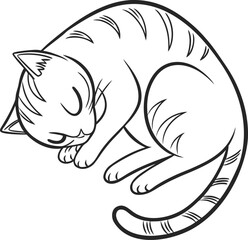 Black cat vector illustration, a cute animal design perfect for a tattoo, logo, or cartoon icon