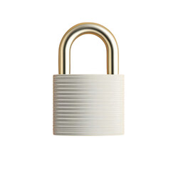 Security Assurance: An eye-level close-up of a secure padlock, with its gleaming metal handle and strong lock body, symbolizing protection, safety, and confidentiality.