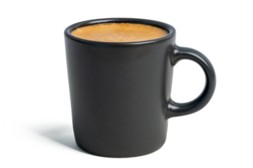 The High resolution photo of Top view of espresso shot foam