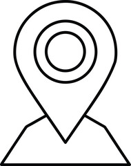 gps icon vector line art on transparent background