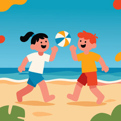 Carefree Beach Day with Friend