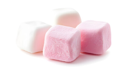 Marshmallow, isolated on white background. Collection