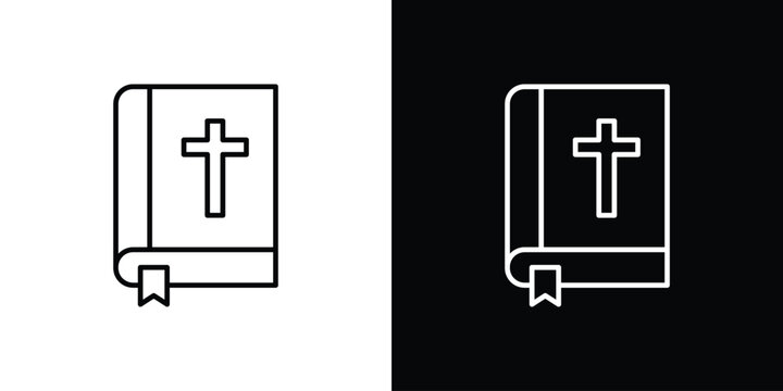 Bible icon. thin line for web and mobile, modern minimalistic style