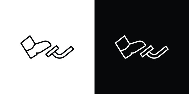 car pedal icon. thin line for web and mobile, modern minimalistic style