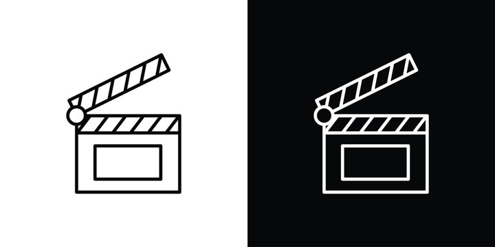 Cinema flapper icon. thin line for web and mobile, modern minimalistic style