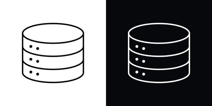 Cylinder database icon. thin line for web and mobile, modern minimalistic style