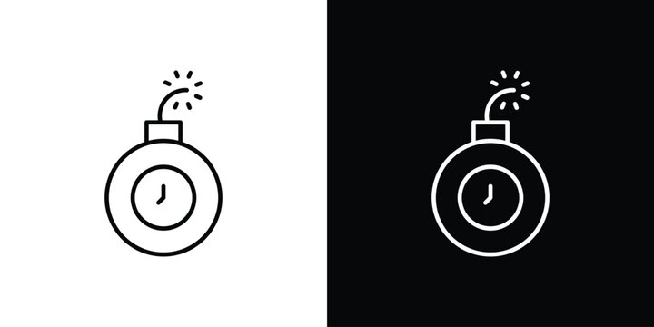 Deadline icon. thin line for web and mobile, modern minimalistic style