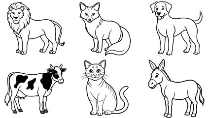 Animals Vector Illustration Pack - Wild, Farm, and Jungle Creatures