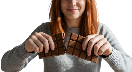 woman with chocolate