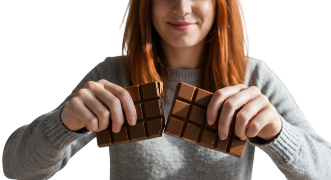 woman with chocolate - Powered by Adobe