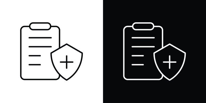 Health insurance icon. thin line for web and mobile, modern minimalistic style