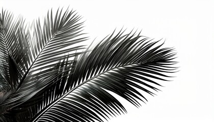 palm branch overlay and isolated white background