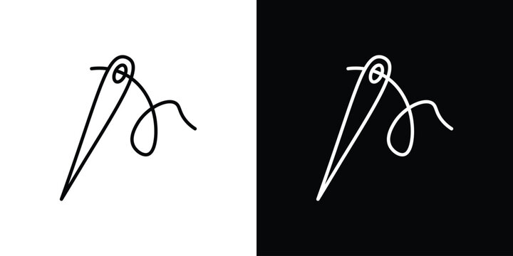 Needle icon. thin line for web and mobile, modern minimalistic style