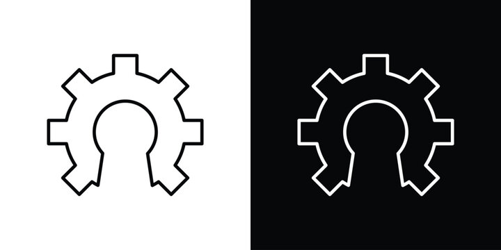 Open source icon. thin line for web and mobile, modern minimalistic style
