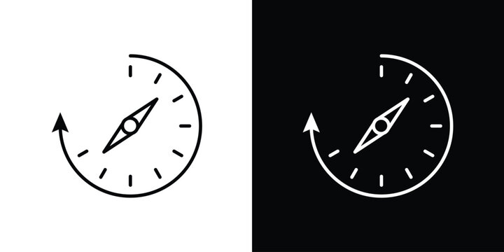 Past icon. thin line for web and mobile, modern minimalistic style