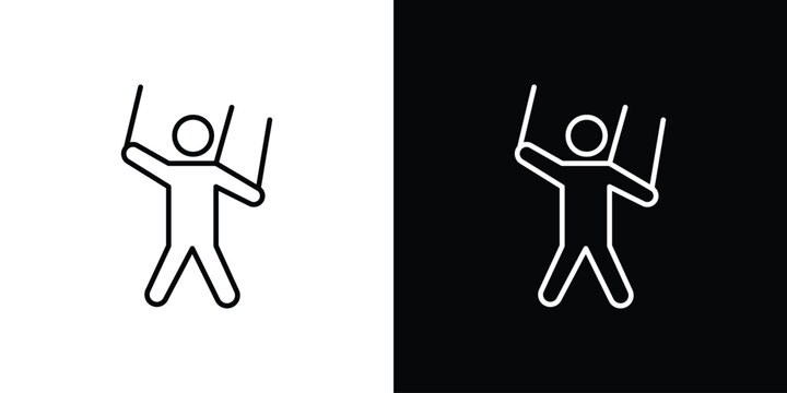 Puppet icon. thin line for web and mobile, modern minimalistic style