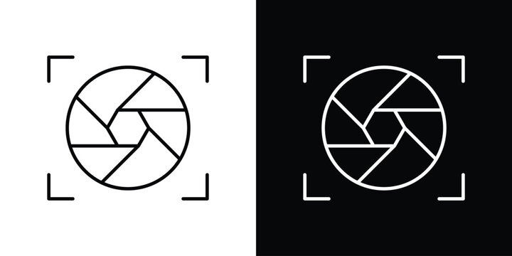 Shutter icon. thin line for web and mobile, modern minimalistic style